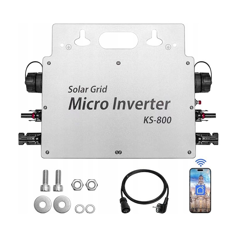 Wodoodporny falownik solarny Mikroinwerter 800W WiFi SOLAR GRID KS-800