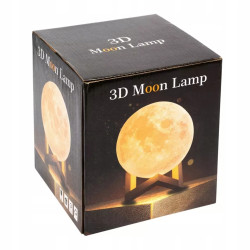 Lampka Nocna 3D Księżyc Moon Lamp Dziecięca Light LED Kula Galaktyka USB