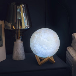 Lampka Nocna 3D Księżyc Moon Lamp Dziecięca Light LED Kula Galaktyka USB