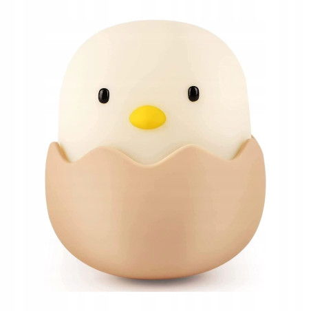 Lampka Nocna Kurczak Eggshell Led Dla Dzieci Silikonowa na Usb