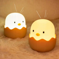 Lampka Nocna Kurczak Eggshell Led Dla Dzieci Silikonowa na Usb