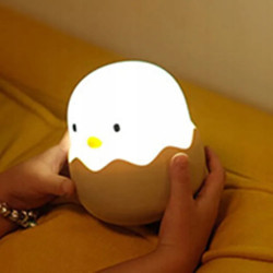 Lampka Nocna Kurczak Eggshell Led Dla Dzieci Silikonowa na Usb