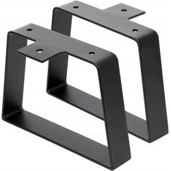 Signstek Czarne trapezowe nogi stołu 20,3 cm 2 sztuki