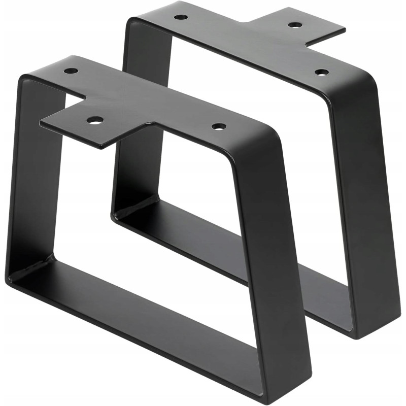 Signstek Czarne trapezowe nogi stołu 20,3 cm 2 sztuki