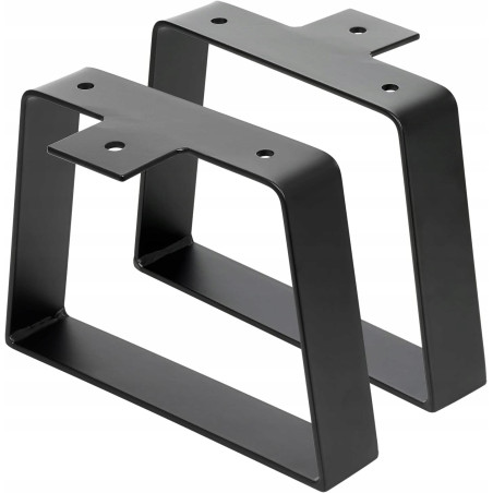 Signstek Czarne trapezowe nogi stołu 20,3 cm 2 sztuki