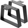 Signstek Czarne trapezowe nogi stołu 20,3 cm 2 sztuki
