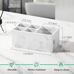 Luxspire Uchwyt na szczoteczkę do zębów z żywicy 5 przegródek
