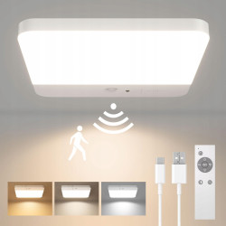 Lampa sufitowa FULEN bezprzewodowa LED z czujnikiem i pilotem ściemniana
