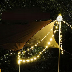 ŁAŃCUCH ŚWIETLNY LED 10M NA KEMPING 2W1 ZASILANY NA USB C CIEPŁA BIEL