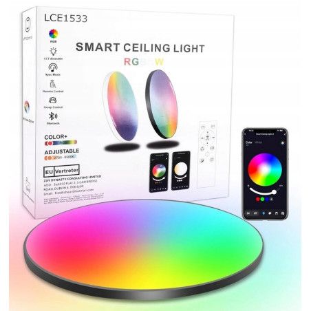 Plafon OPPEARL biały natynkowy sufitowy RGB Dimm ściemnianie