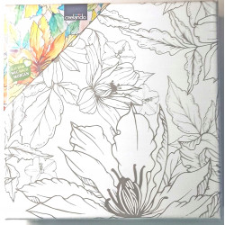 Crelando Podobrazie płótno malarskie z wzorem kwiatowym, 20x20 cm - 3 szt