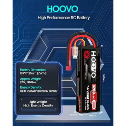 AKUMULATOR RC 2S LiPo 2 SZTUKI HOOVO 7,4 V 5200 mAh 80C 38,48Wh