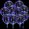 Podświetlane balony LED, 10 opakowań przezroczystych, wielokrotnego użytku