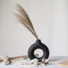 WAZON NA KWIATY SZTUCZNE KWIATY TRAWY PAMPASY NIETŁUKĄCY BOHO 14 cm CZARNY