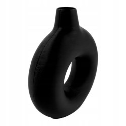 WAZON NA KWIATY SZTUCZNE KWIATY TRAWY PAMPASY NIETŁUKĄCY BOHO 14 cm CZARNY